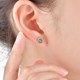 01 opal circular sterling silver stud earrings