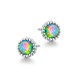 02 opal circular sterling silver stud earrings