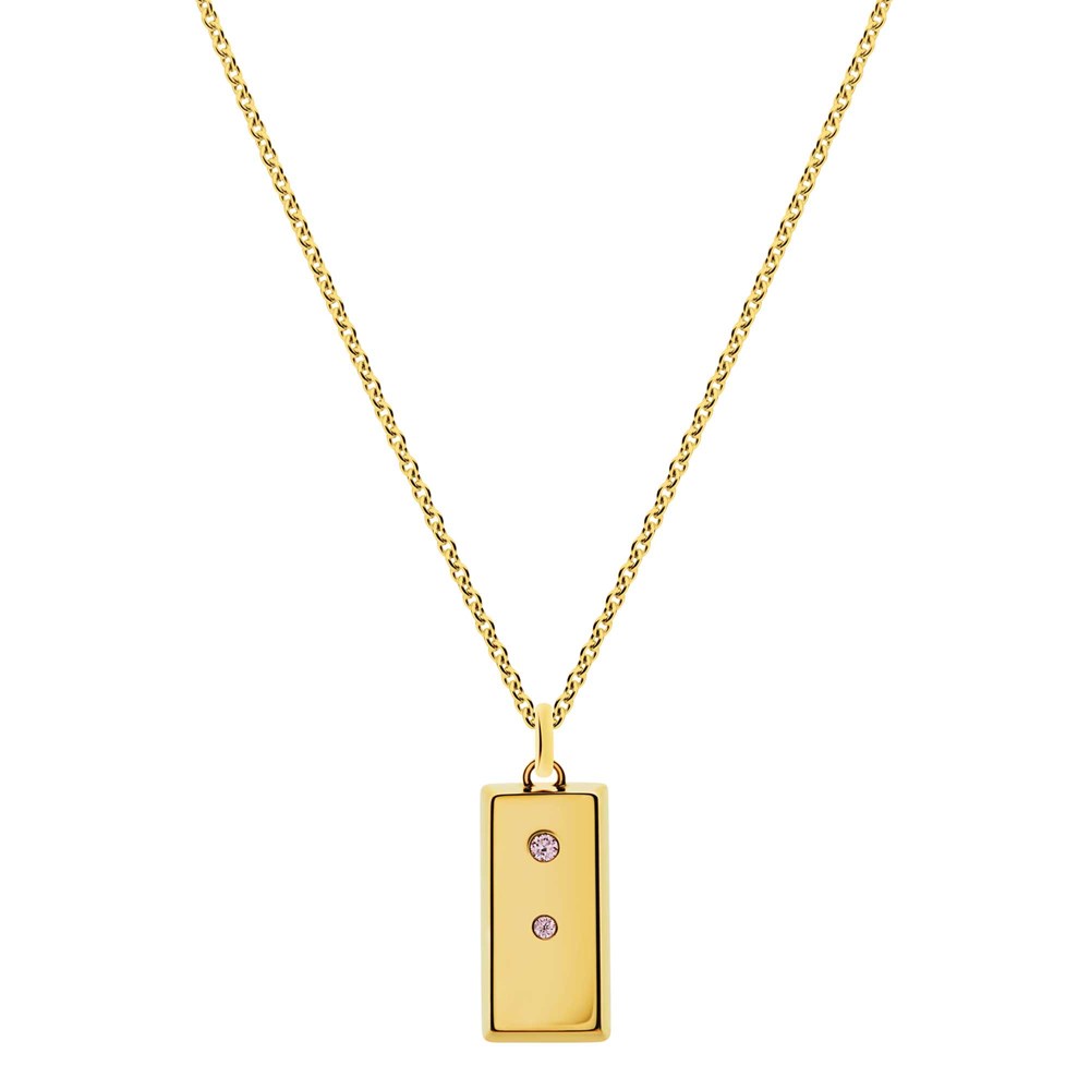 02 natures treasures pink diamond gold bar necklace with chain