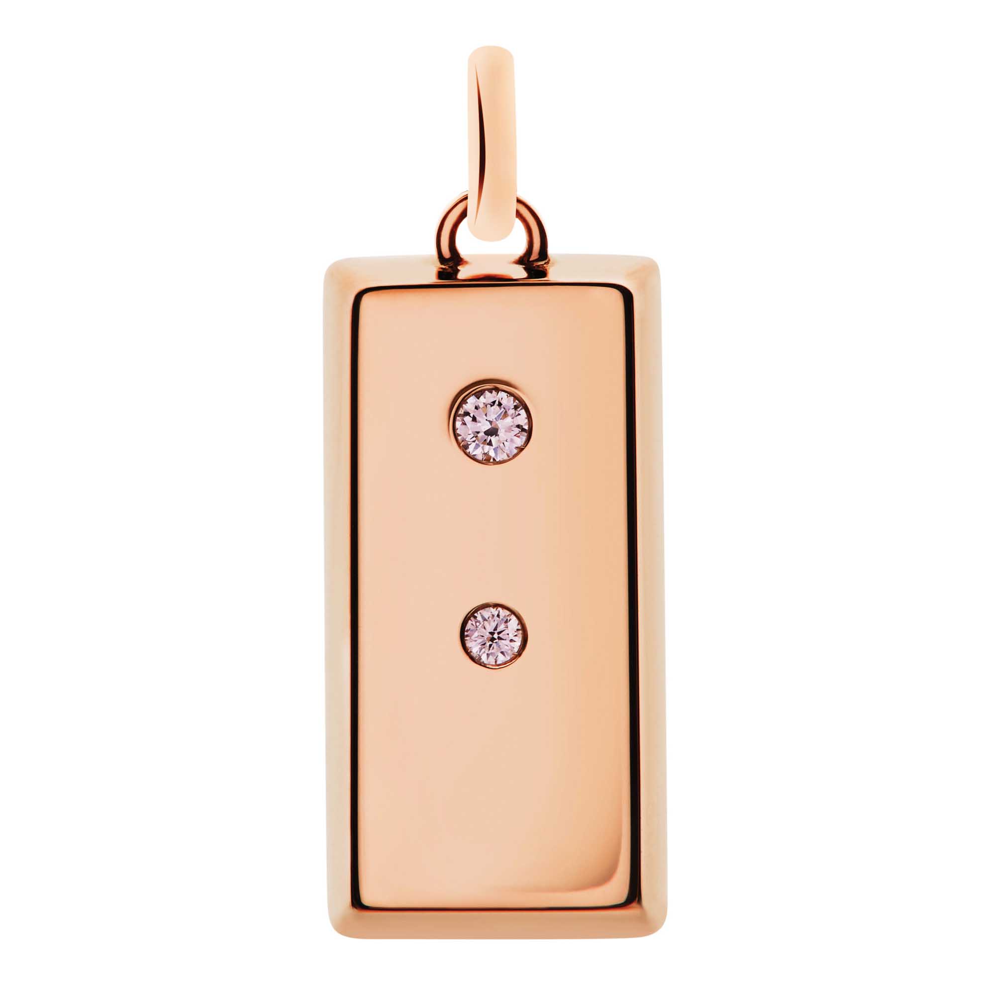 01 natures treasures pink diamond rose gold bar necklace StraightOn