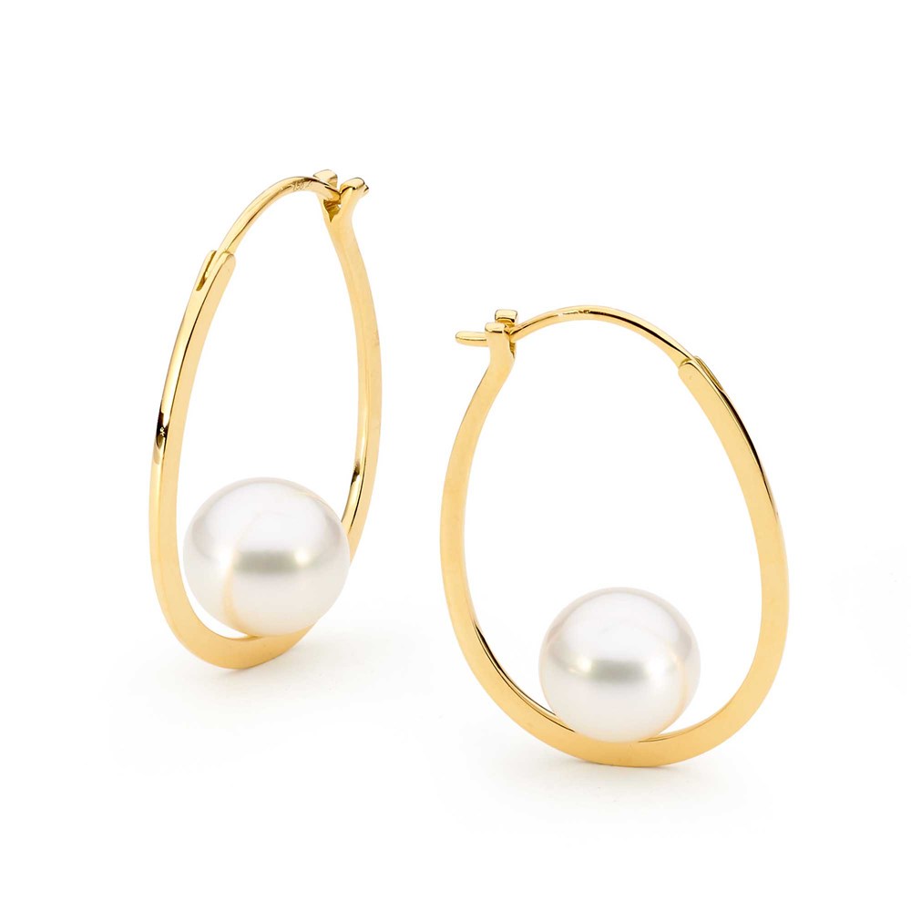 01 looped oval pearl earrings