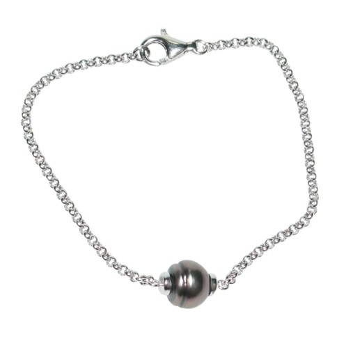01 tahitian pearl sterling silver bracelet