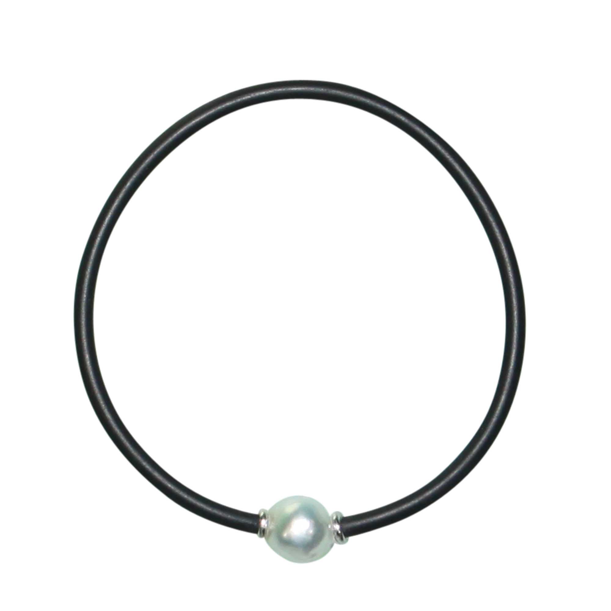 01 baroque australian pearl & sterling silver neoprene bracelet