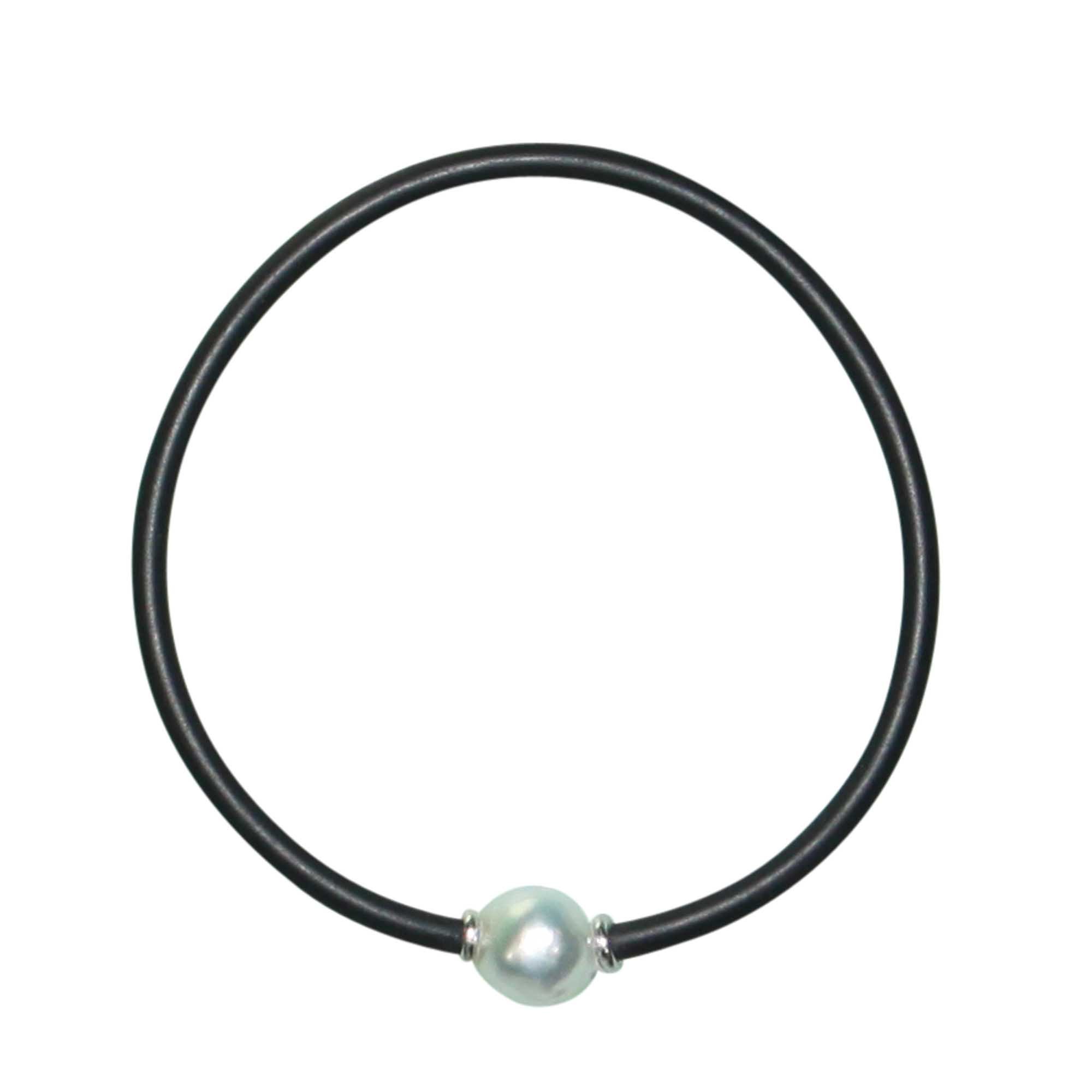 01 baroque australian pearl & sterling silver neoprene bracelet