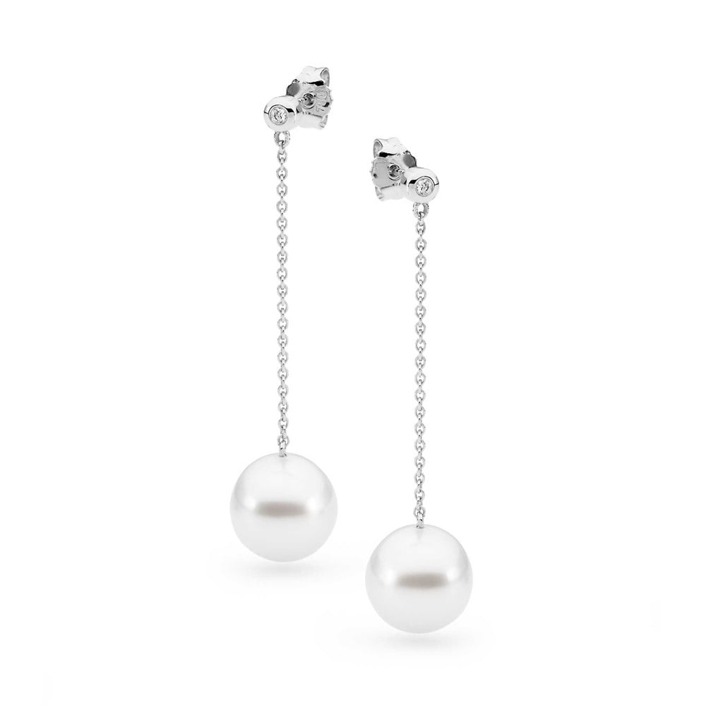 01 south sea pearl & diamond white gold chain earrings