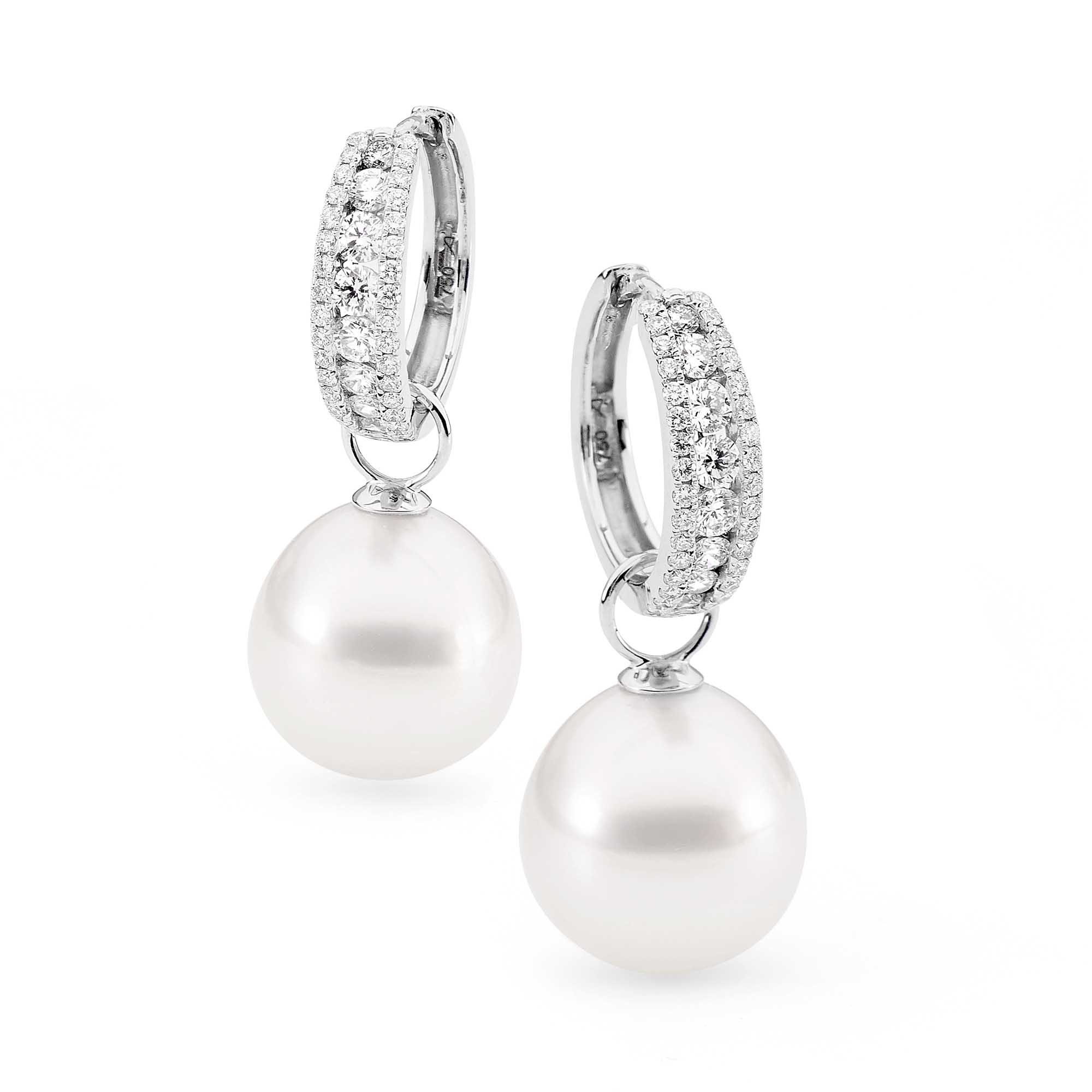 01 allure pearl and diamond white gold detachable earrings
