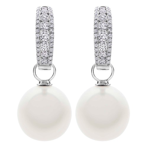 02 allure pearl and diamond white gold detachable earrings