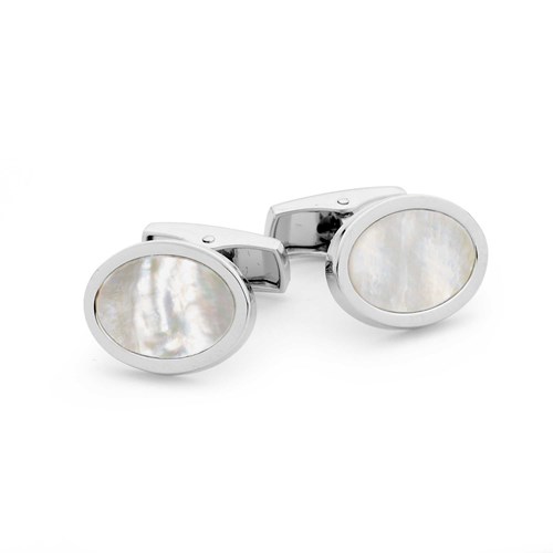 01 allure pearl sterling silver round cufflinks