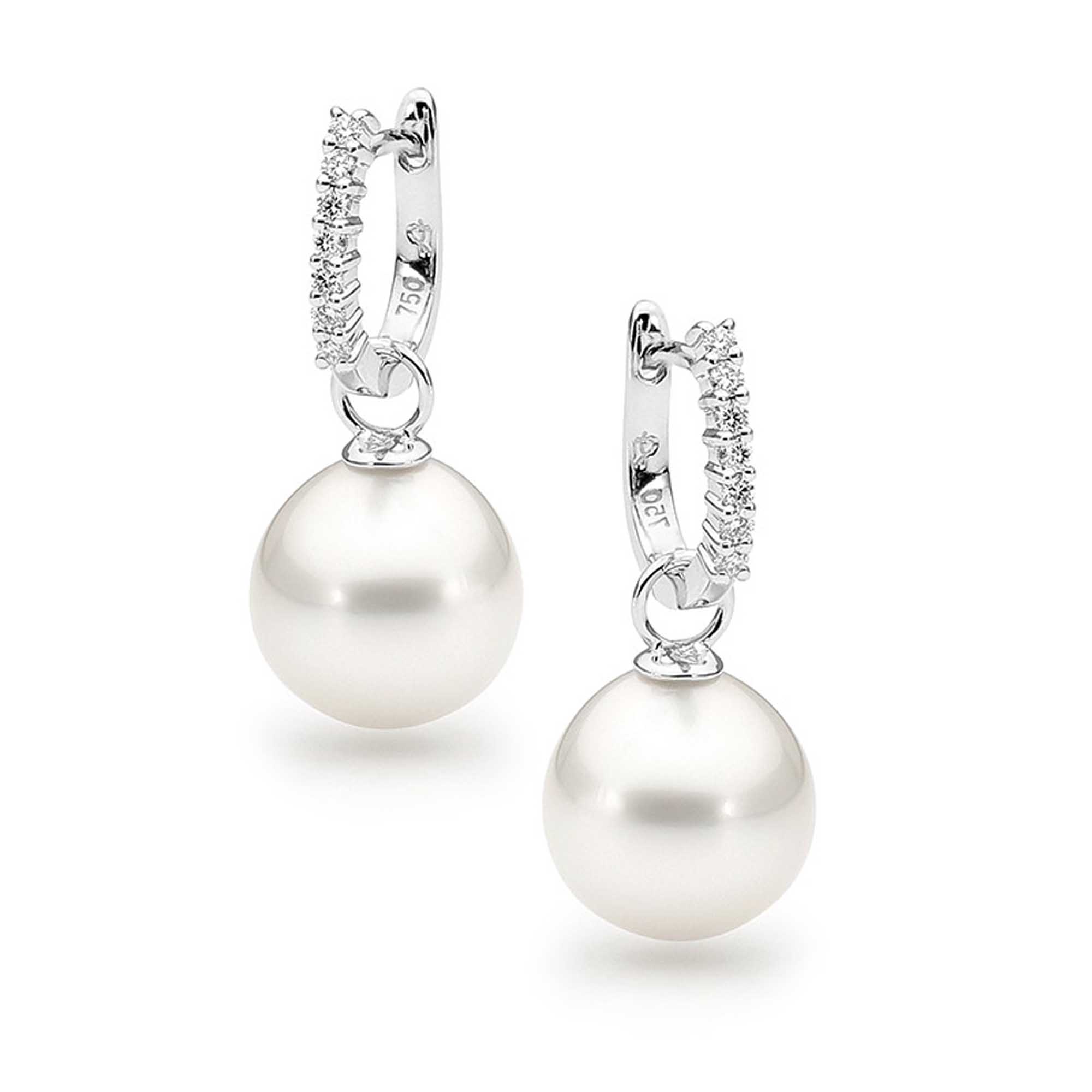 01 allure pearl and diamond huggies