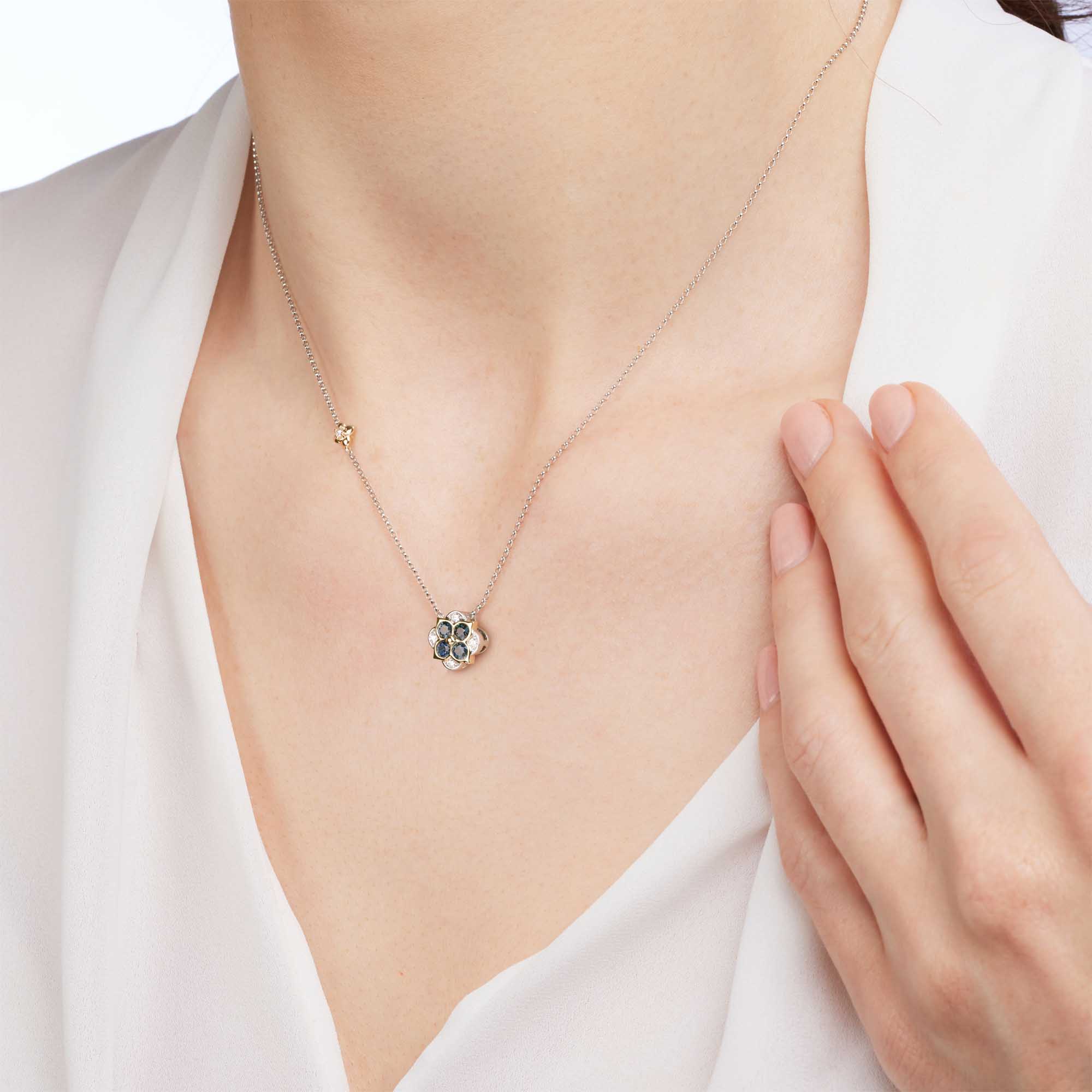 Little Sapphire Diamond Necklace Perth Mint jewellery