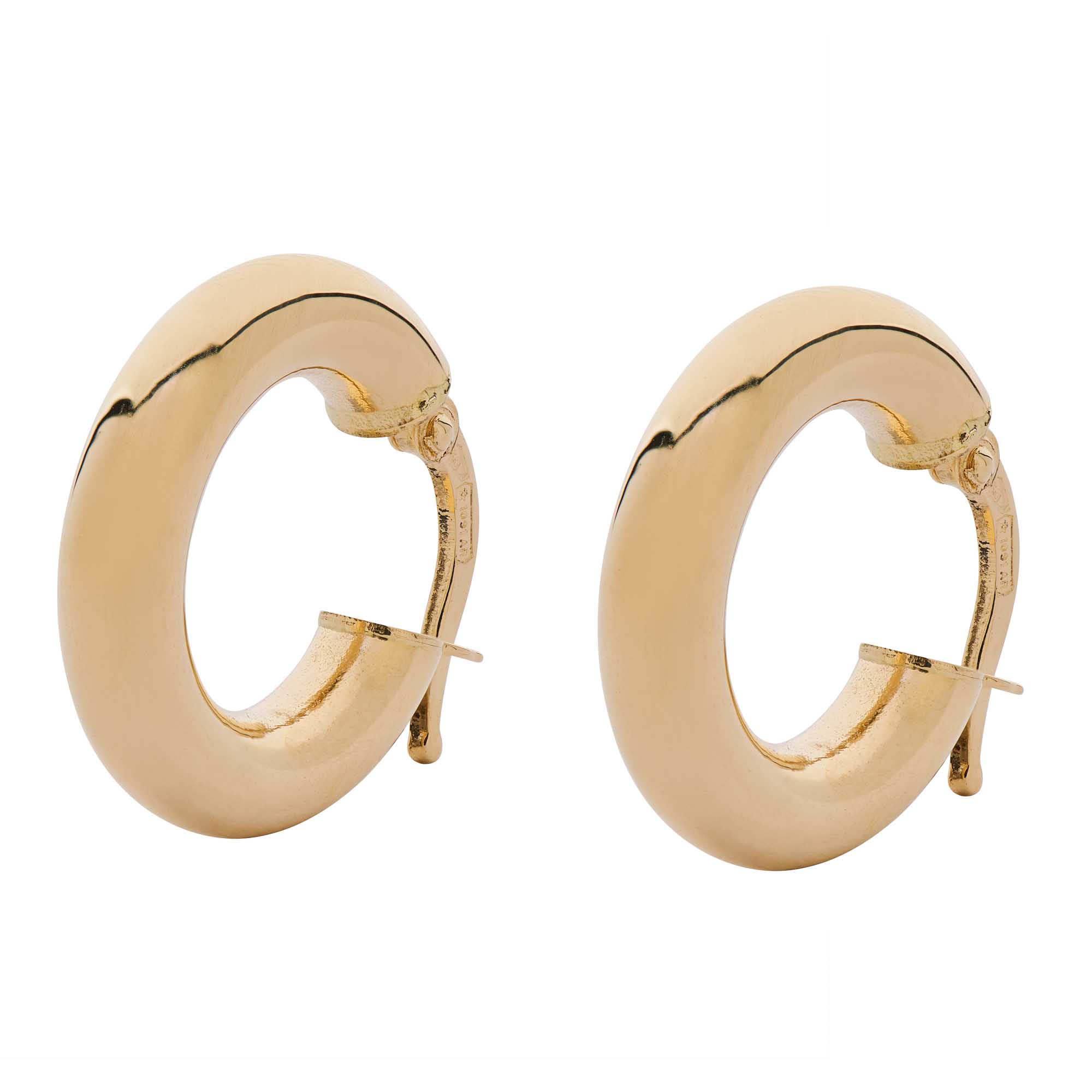 1 24V24FAA Linda Yellow Gold Hoop Earrings