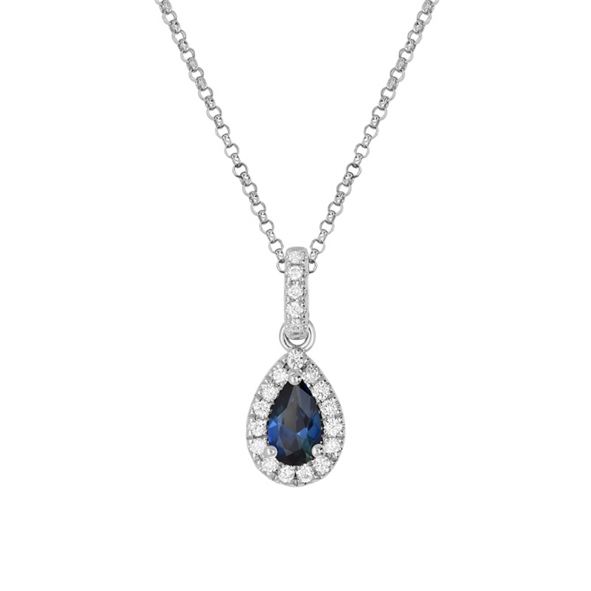 1 24X08AAA Clarissa Pear Sapphire Necklace