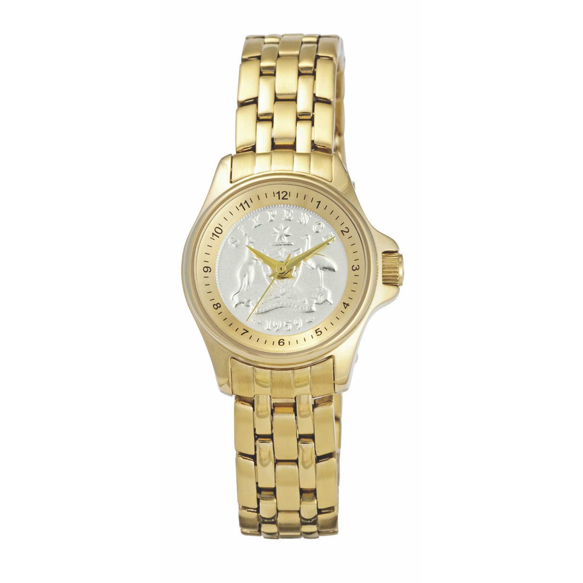 01 lifestyle collection gold plated sixpence coinwatch