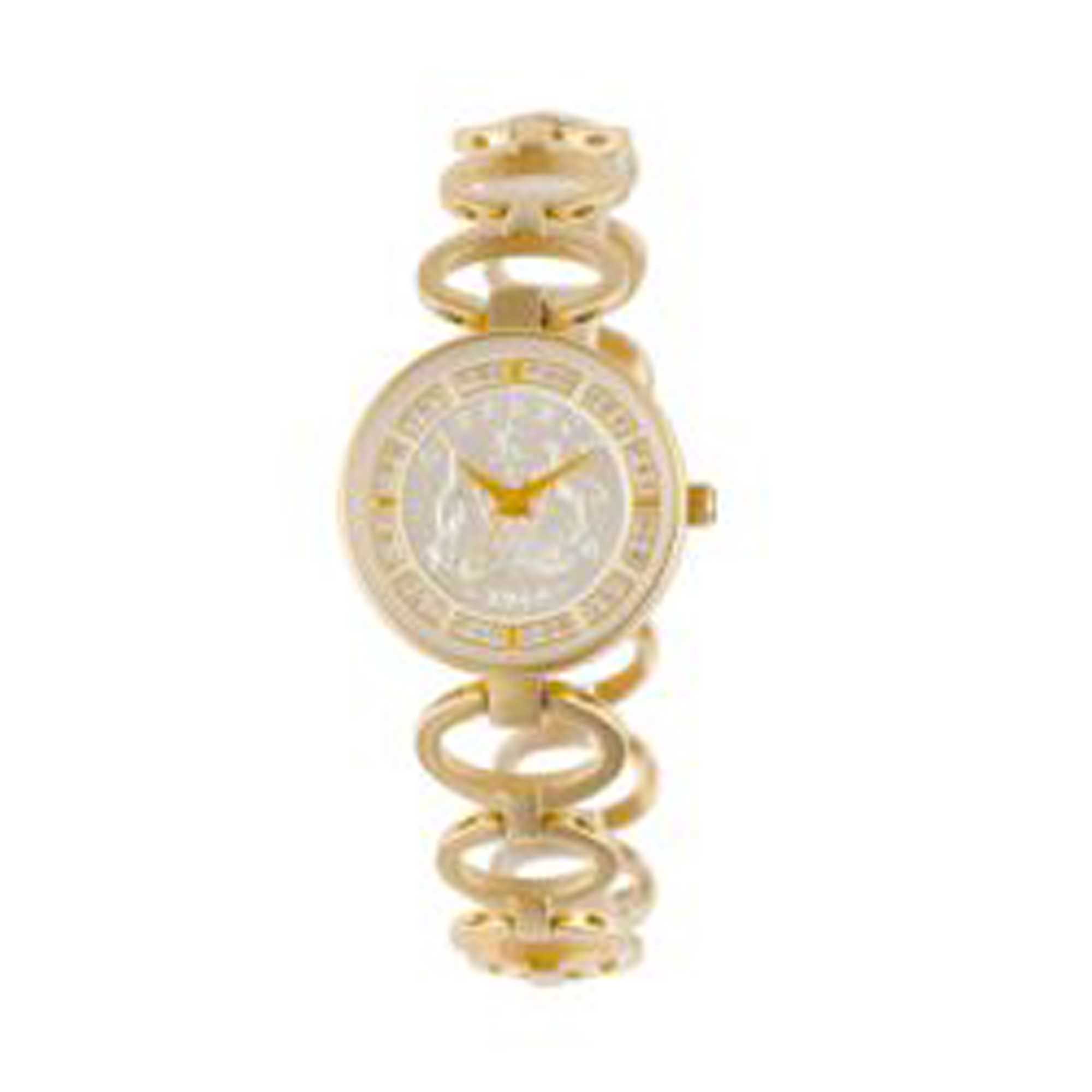 01 boutique ladies gold plated sixpence crystal coinwatch