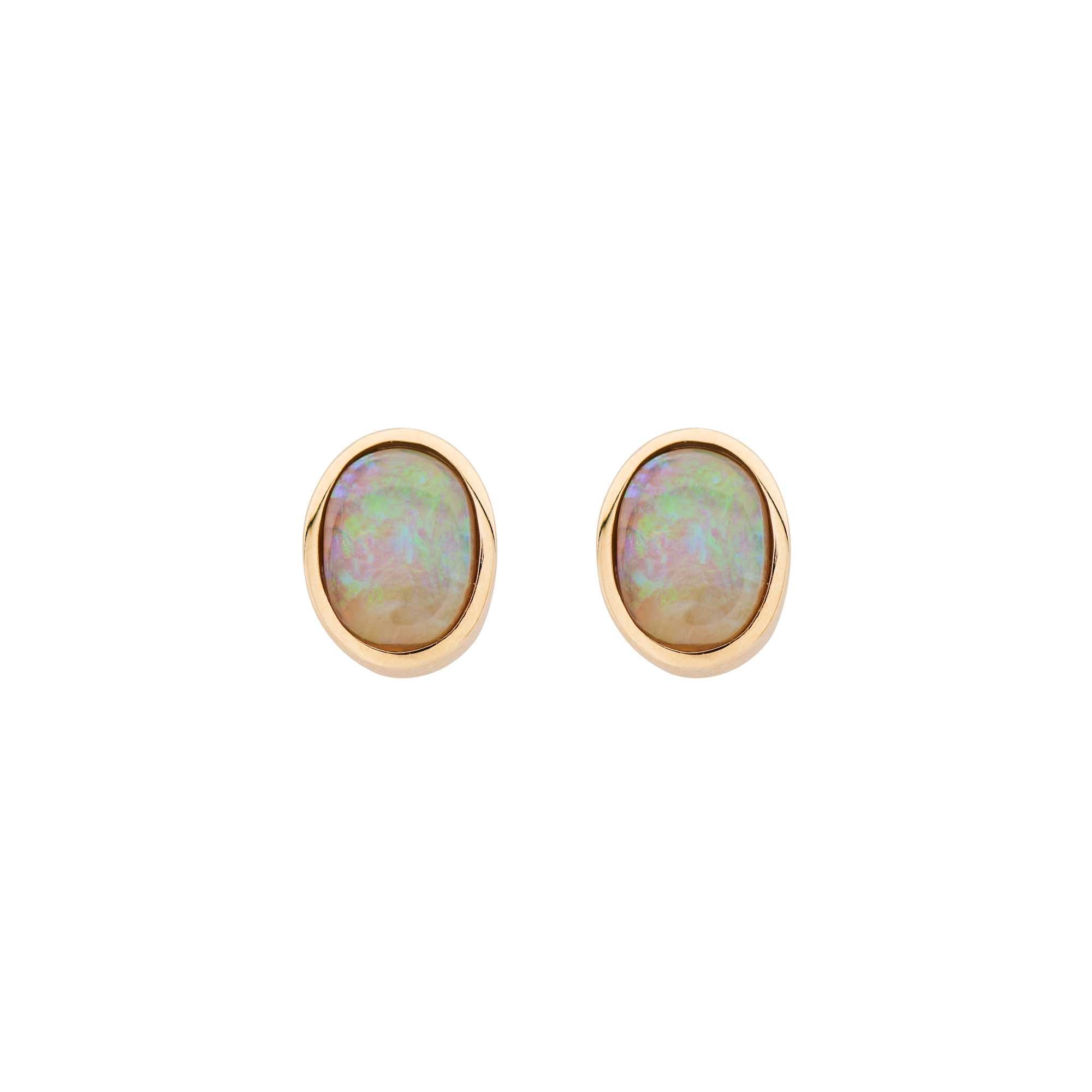 1 Oriana Black Crystal Opal Studs FrontOn EANICAWE