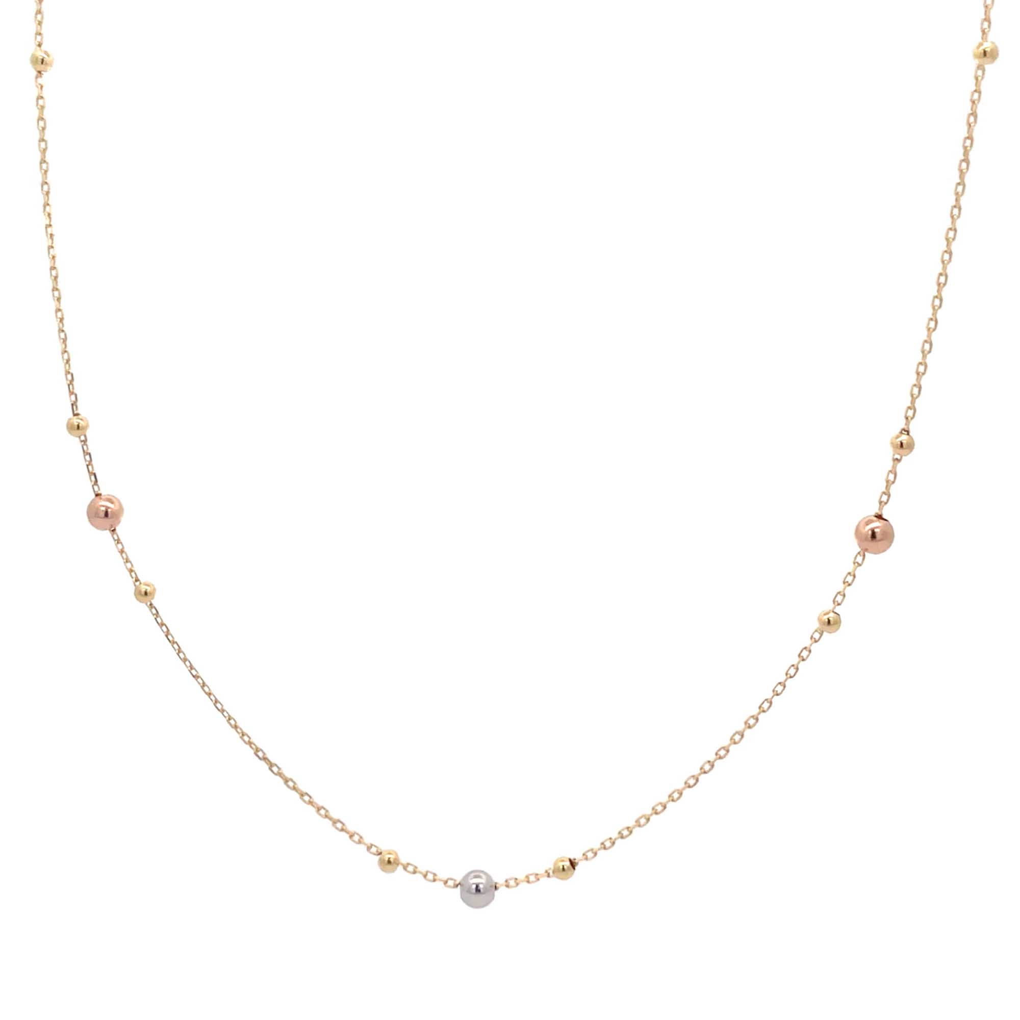1 NE250802 Morgan Tri Tone Trace Beaded Necklace Main (1)