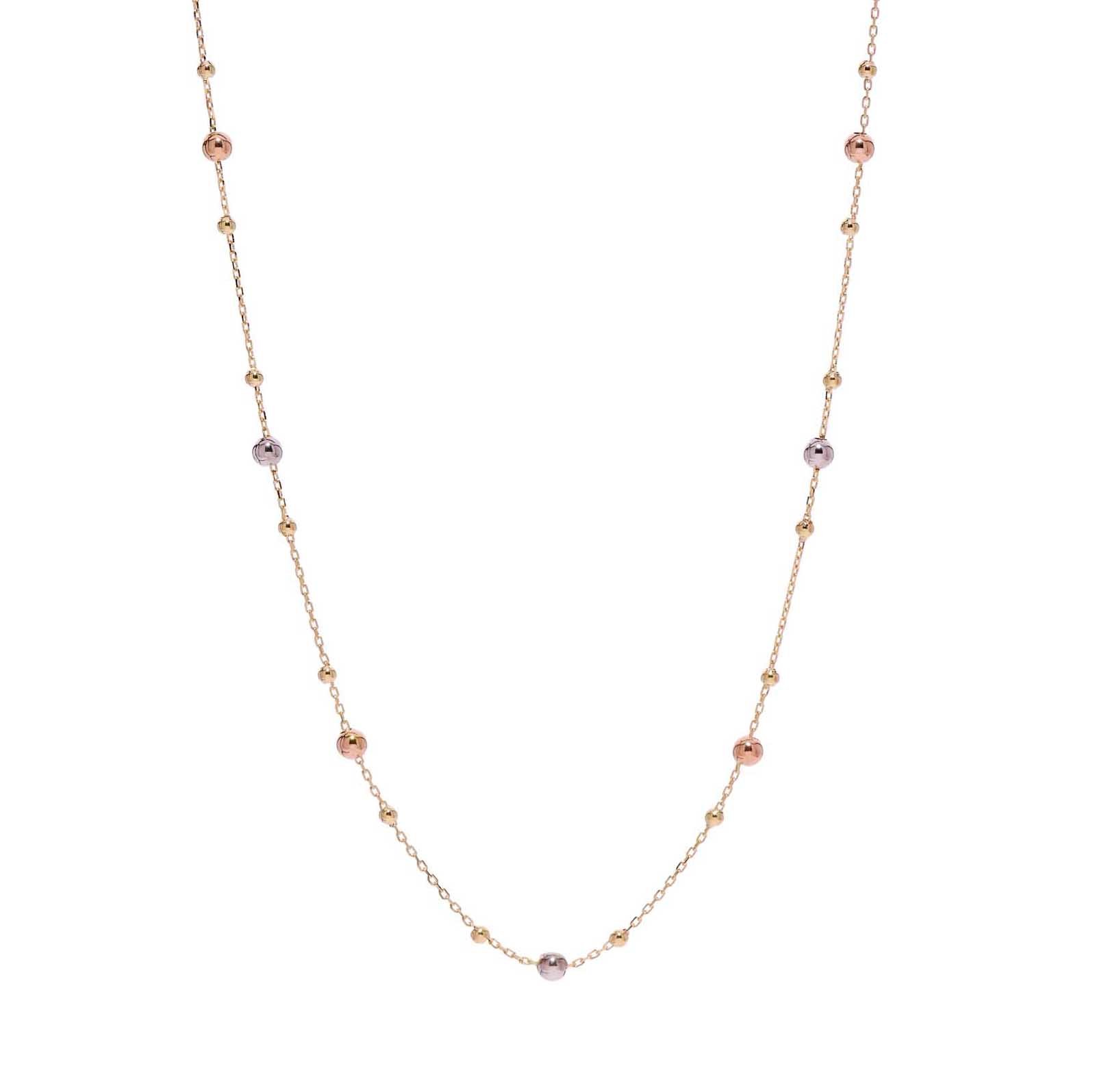 USE NE250802 Morgan Tri Tone Trace Beaded Necklace Main