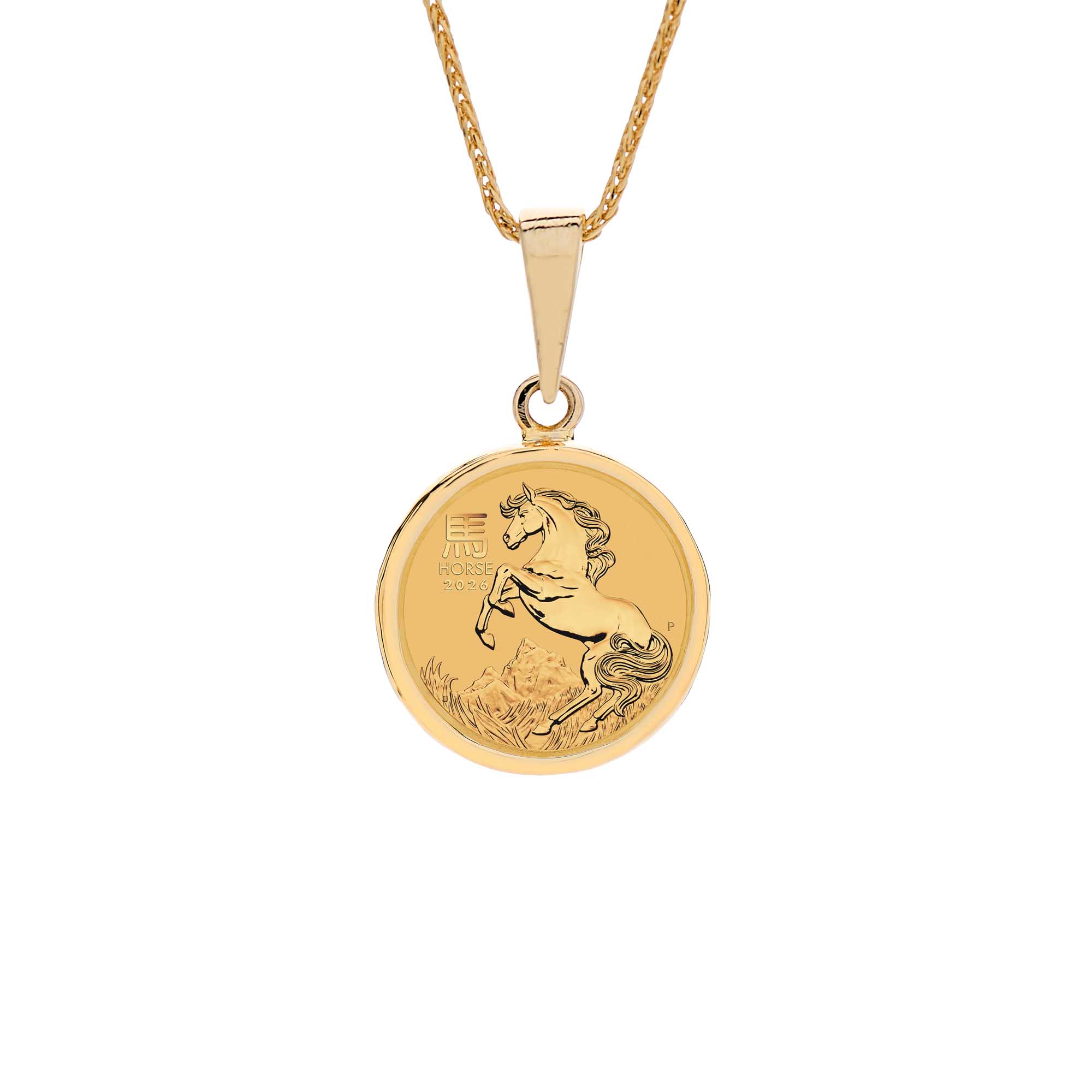 Horse 1/20oz Gold Bullion Coin Pendant