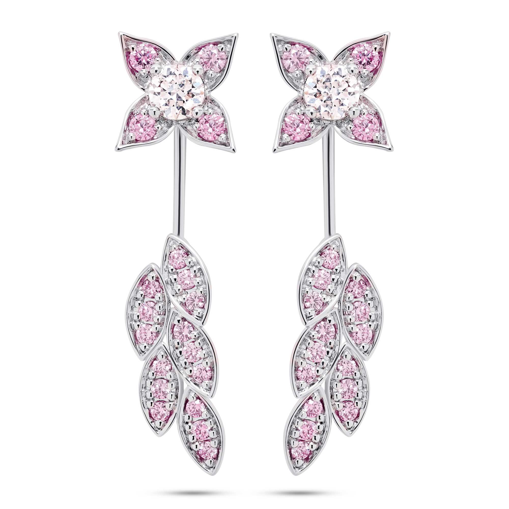 01 EA 002B8 paige argyle pink diamond tm drop earrings