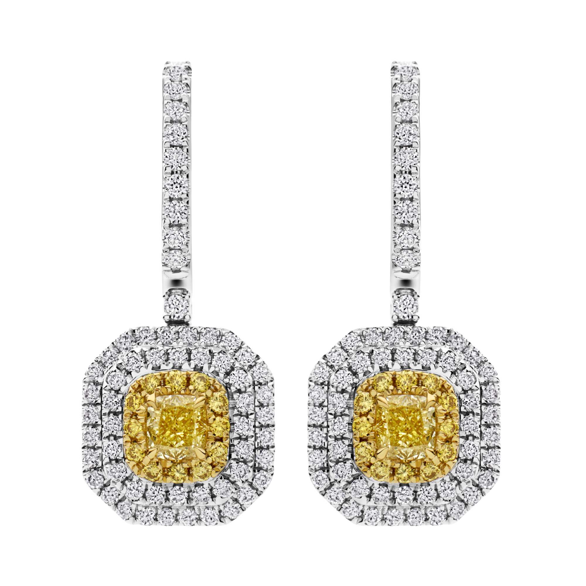 EAWCJ129 18WG YellowDiaEarrings 8930