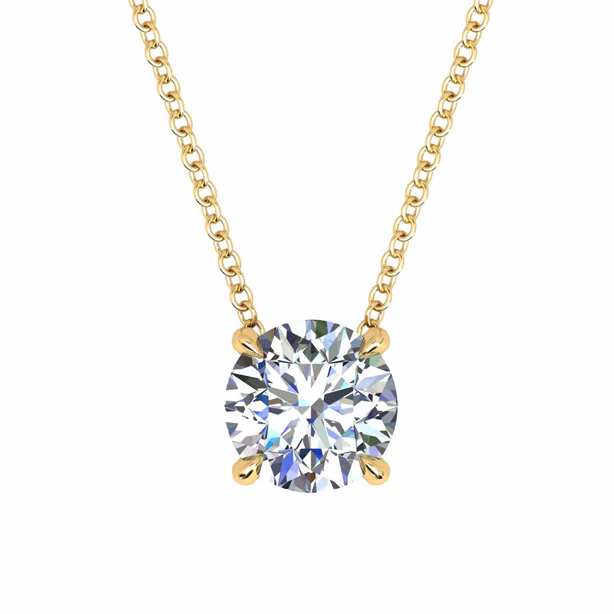 1 Violet Diamond Slider Necklace FrontOn NEP1132