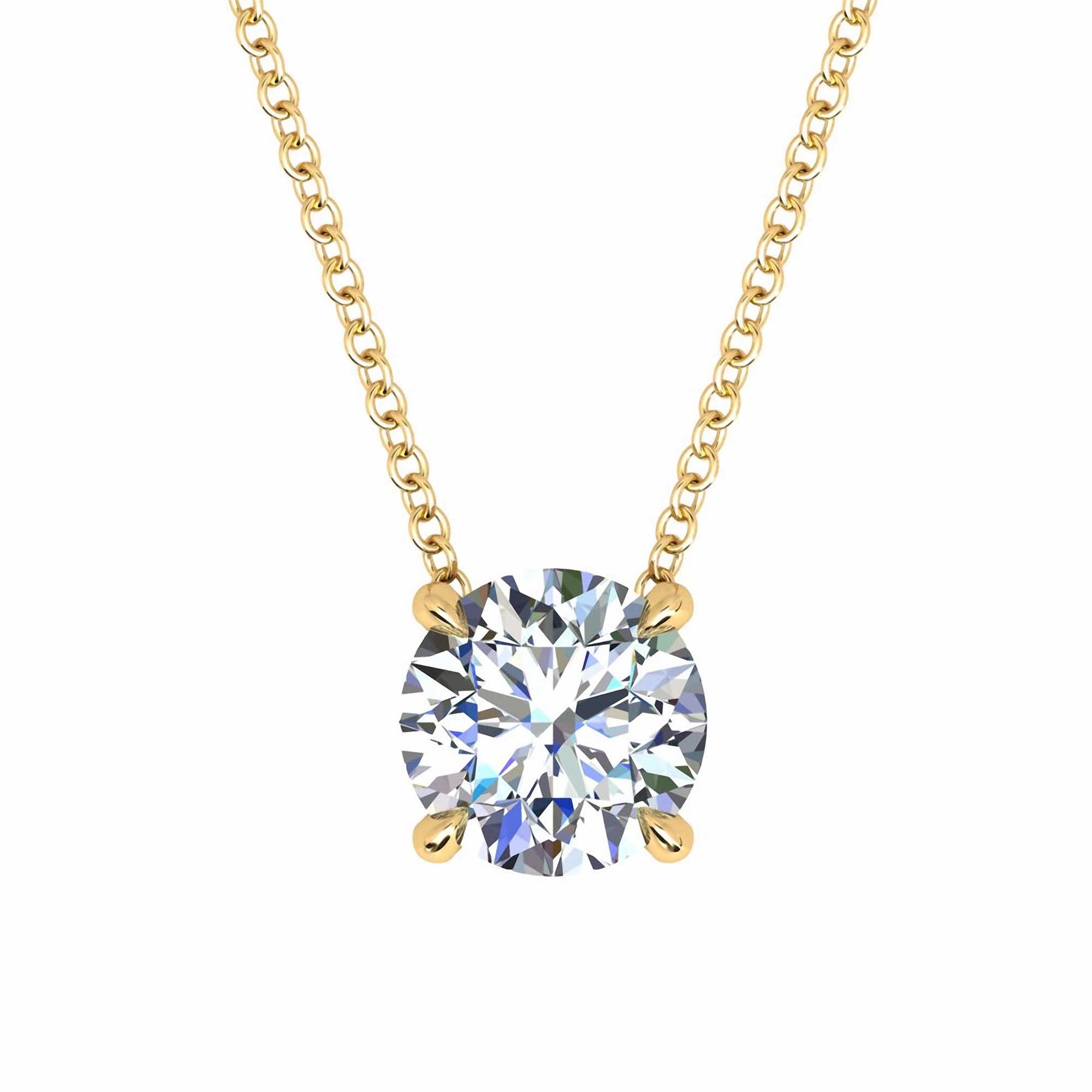 1 Violet Diamond Slider Necklace FrontOn NEP1132