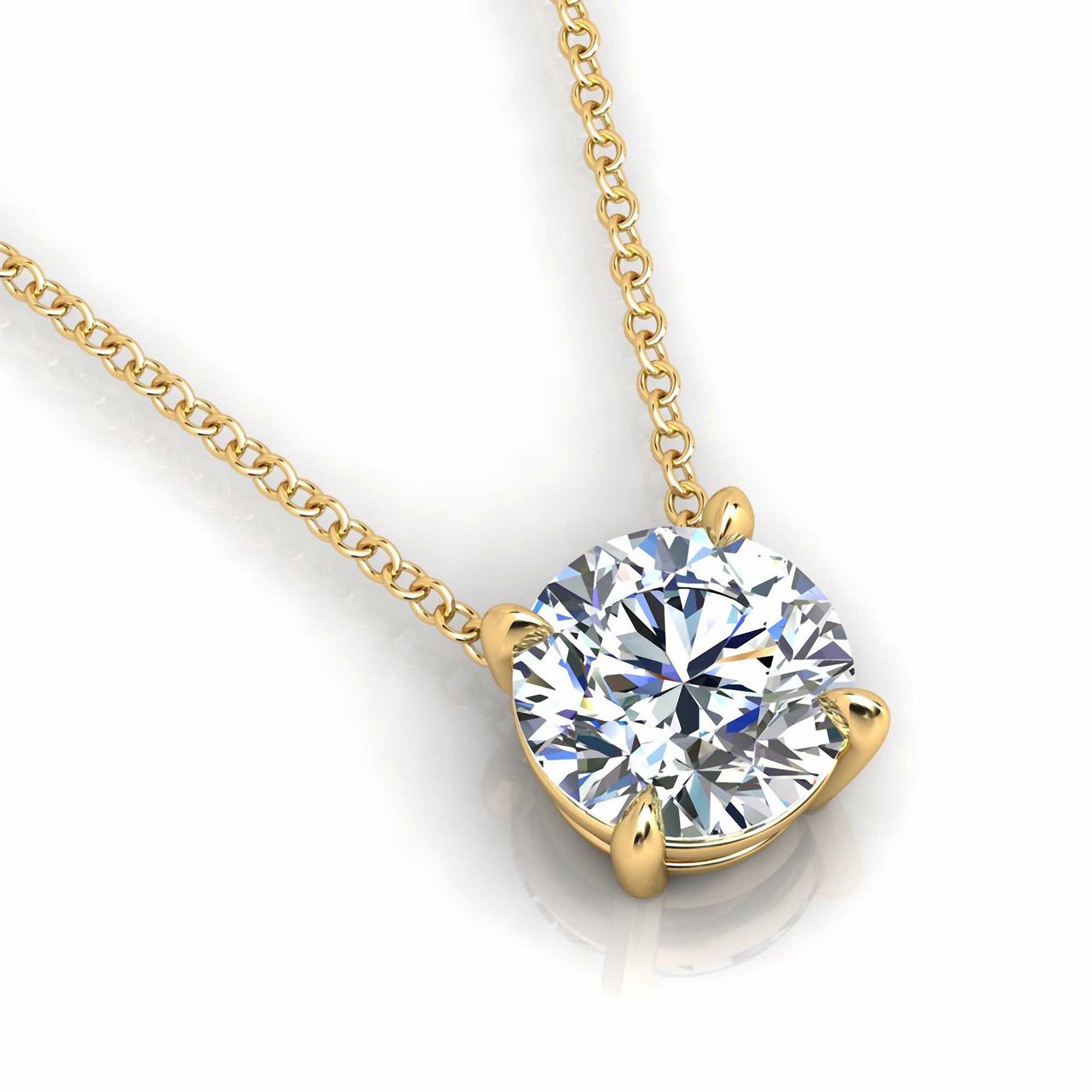 4 Violet Diamond Slider Necklace OnAngle NEP1132