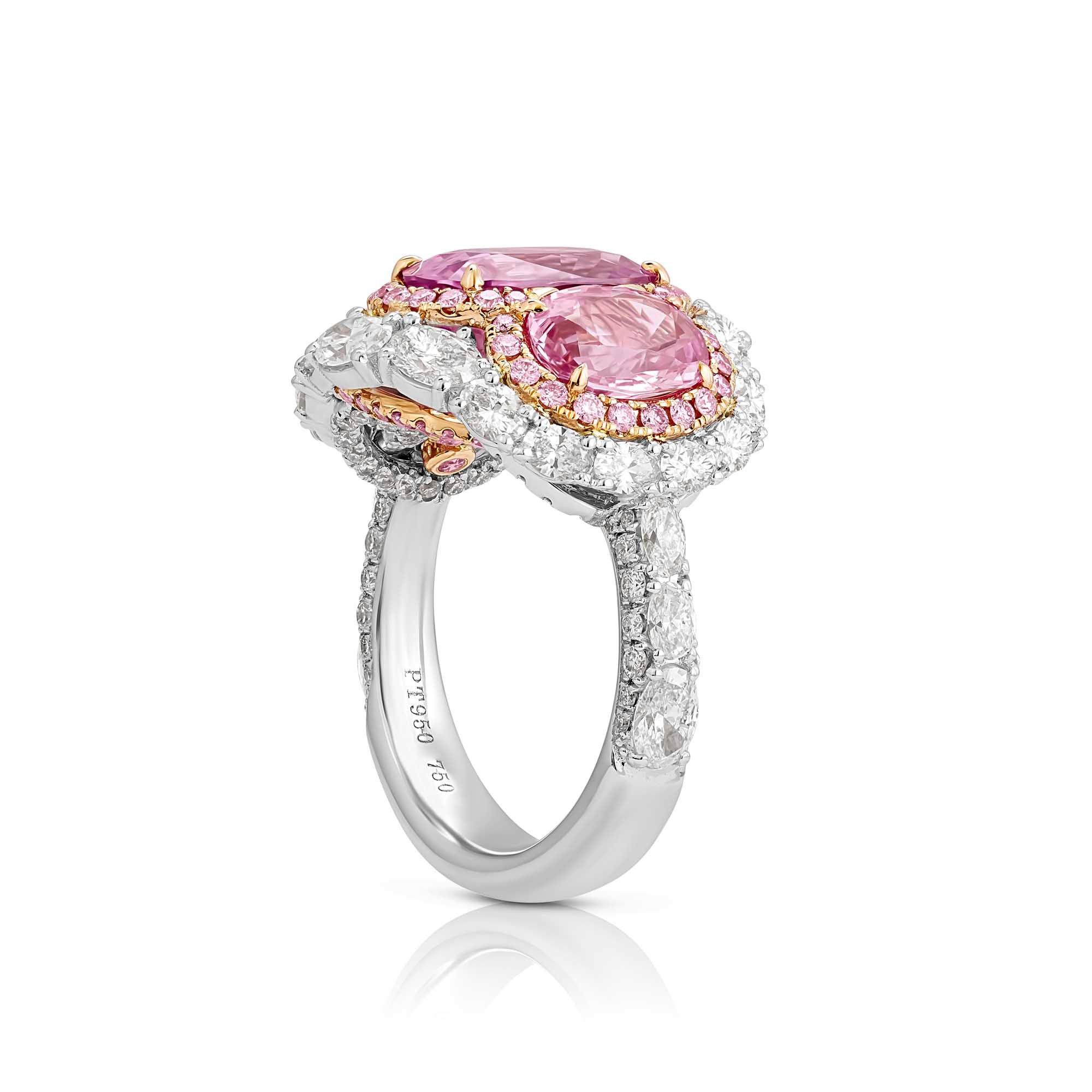 3 RI251001 Padparadscha Trilogy Ring AngledSideView