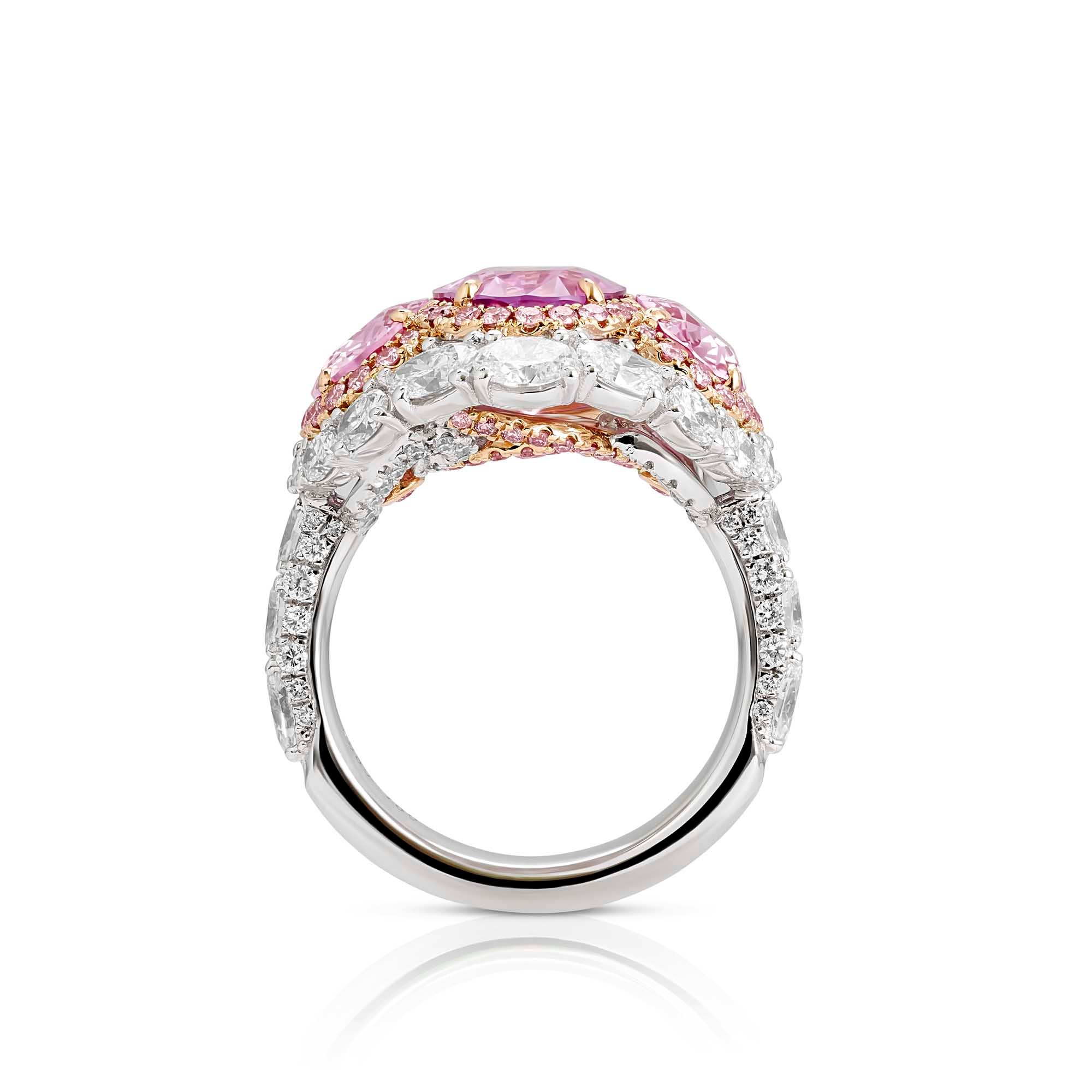 4 RI251001 Padparadscha Trilogy Ring SideView