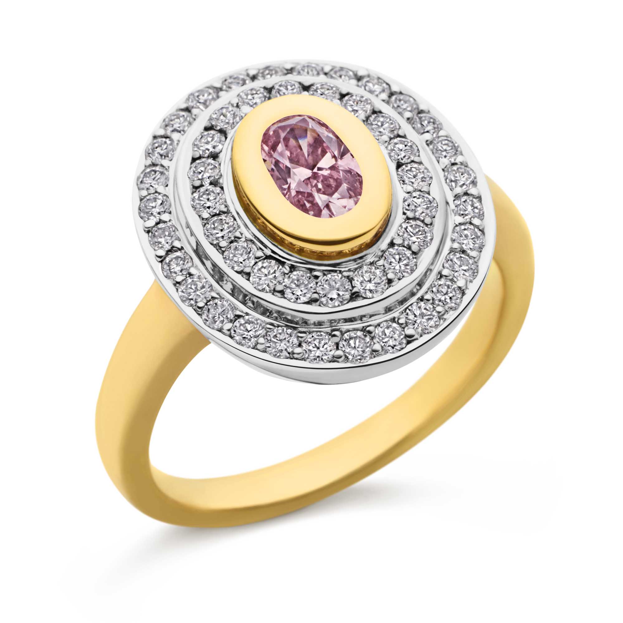 RI283471 18ct PnkWhiteRing 21900