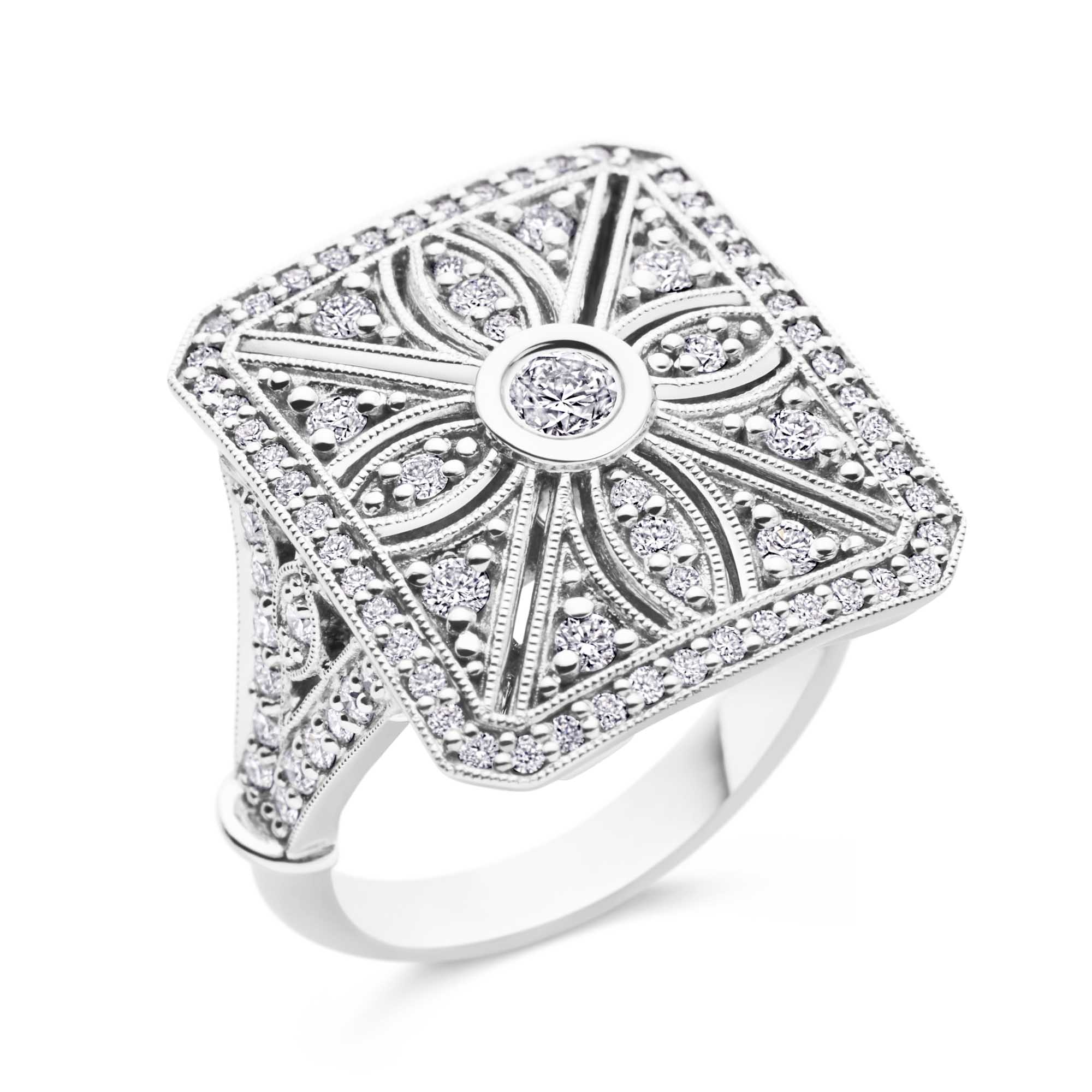 RID1568 18W AntiqueDiaRing 7490