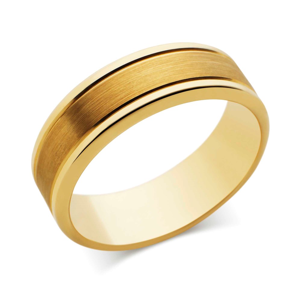 Gold Brushed Wedding Band | Perth Mint Jewellery Store