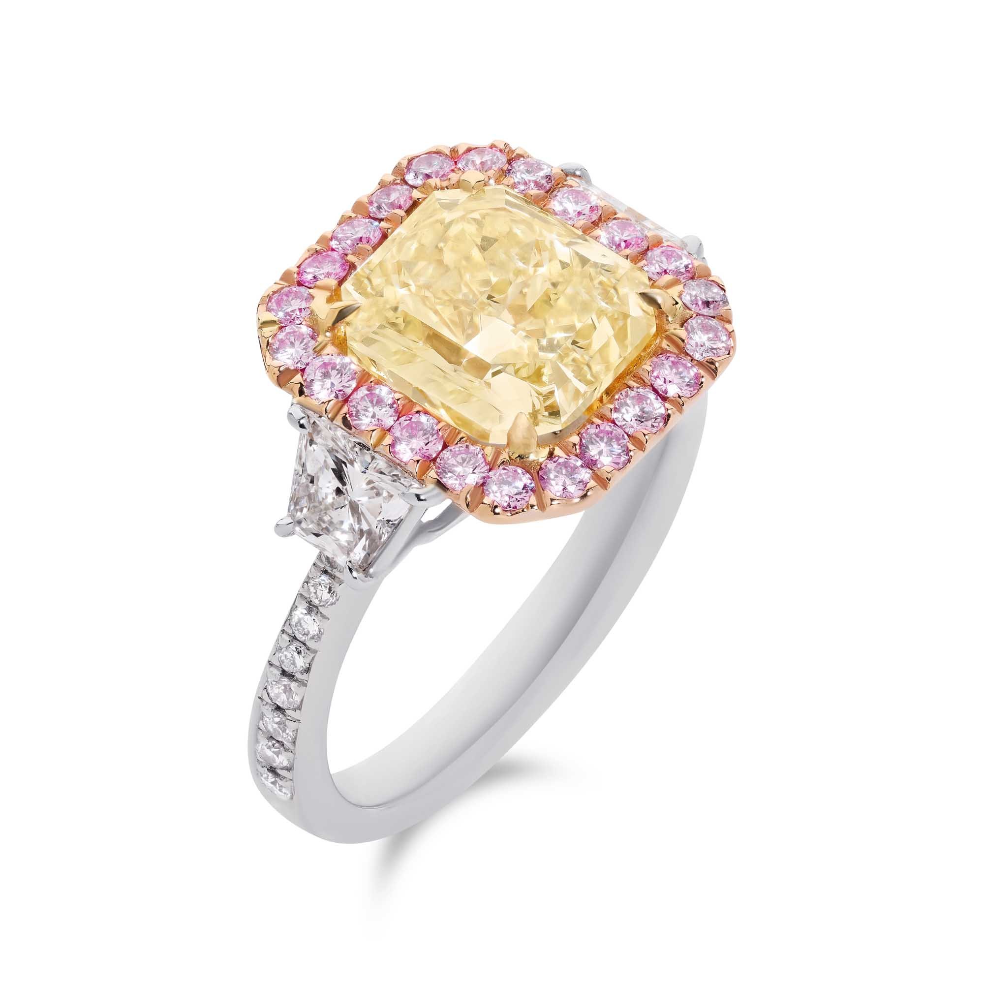 01 RIRG2677 chandler yellow pink white and white diamond ring