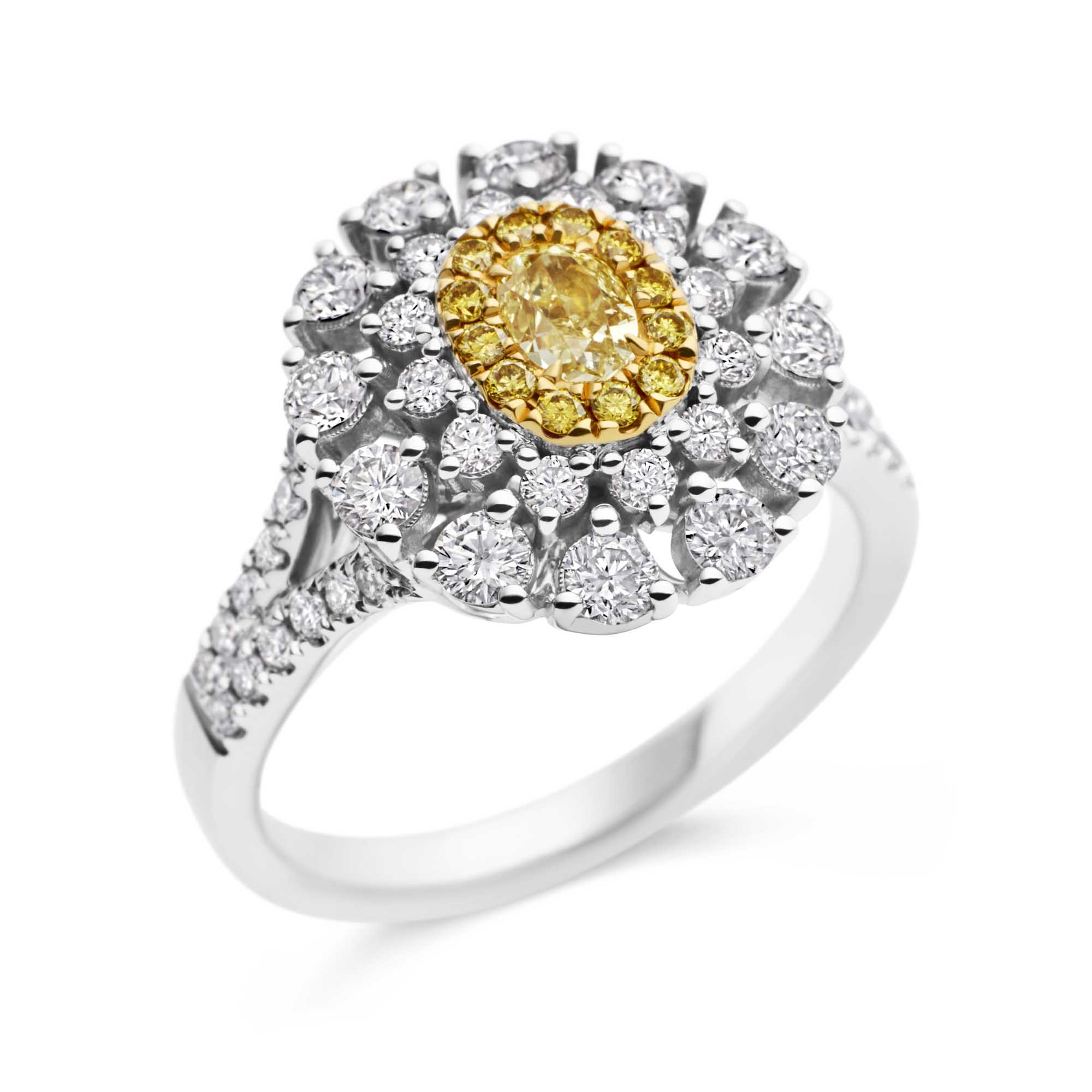 RIWCJ905 18WG YellowDiaRing 5700