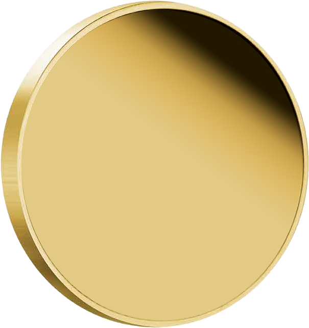 PMLGBLNK Gold Plated Silver Double Sided Blank Medallion