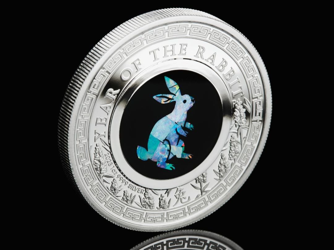 オーストラリア　the perth mint 　記念 Perth Mint's opal series welcomes the rabbit