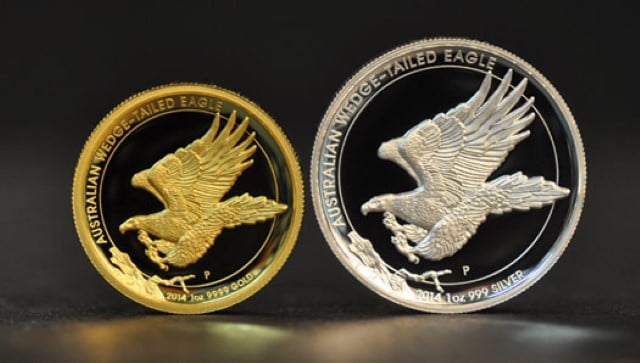The Perth Mint's gold and silver wedge tail eagle coins 