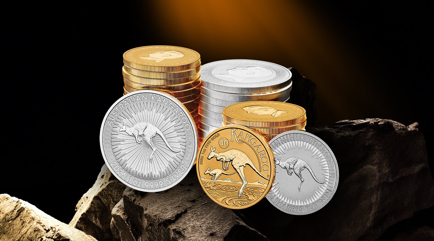 2026 Australian Kangaroo gold, silver, platinum coins