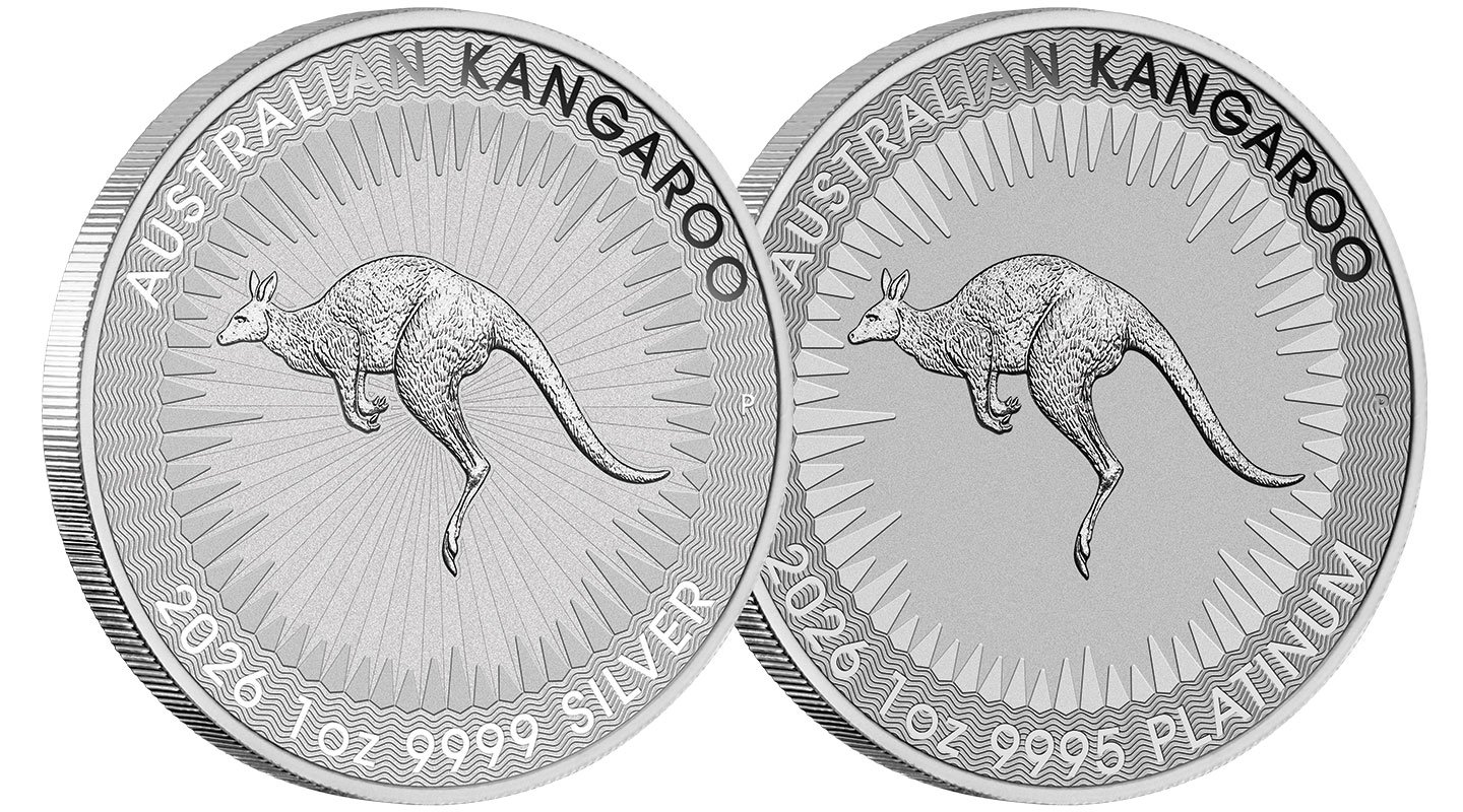 2026 Australian Kangaroo silver and platinum coins