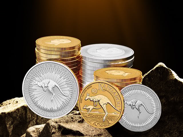 2026 Australian Kangaroo gold, silver, platinum coins