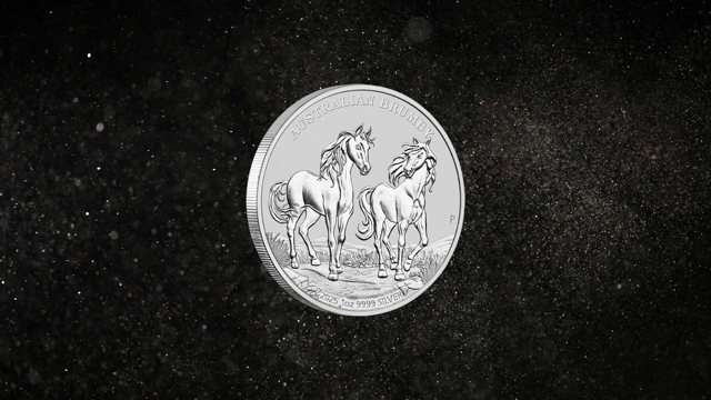 Australian Brumby 1oz Silver coin produced by The Perth Mint