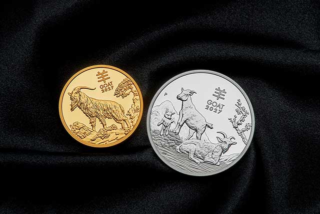 Perth Mint year of the goat coins