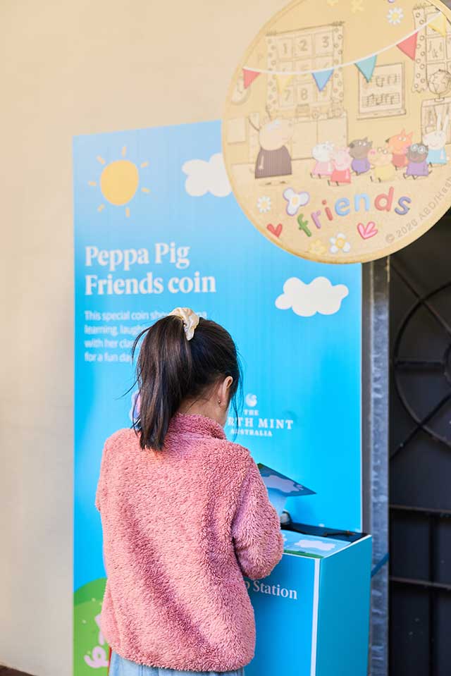 Child participating in stamping activity