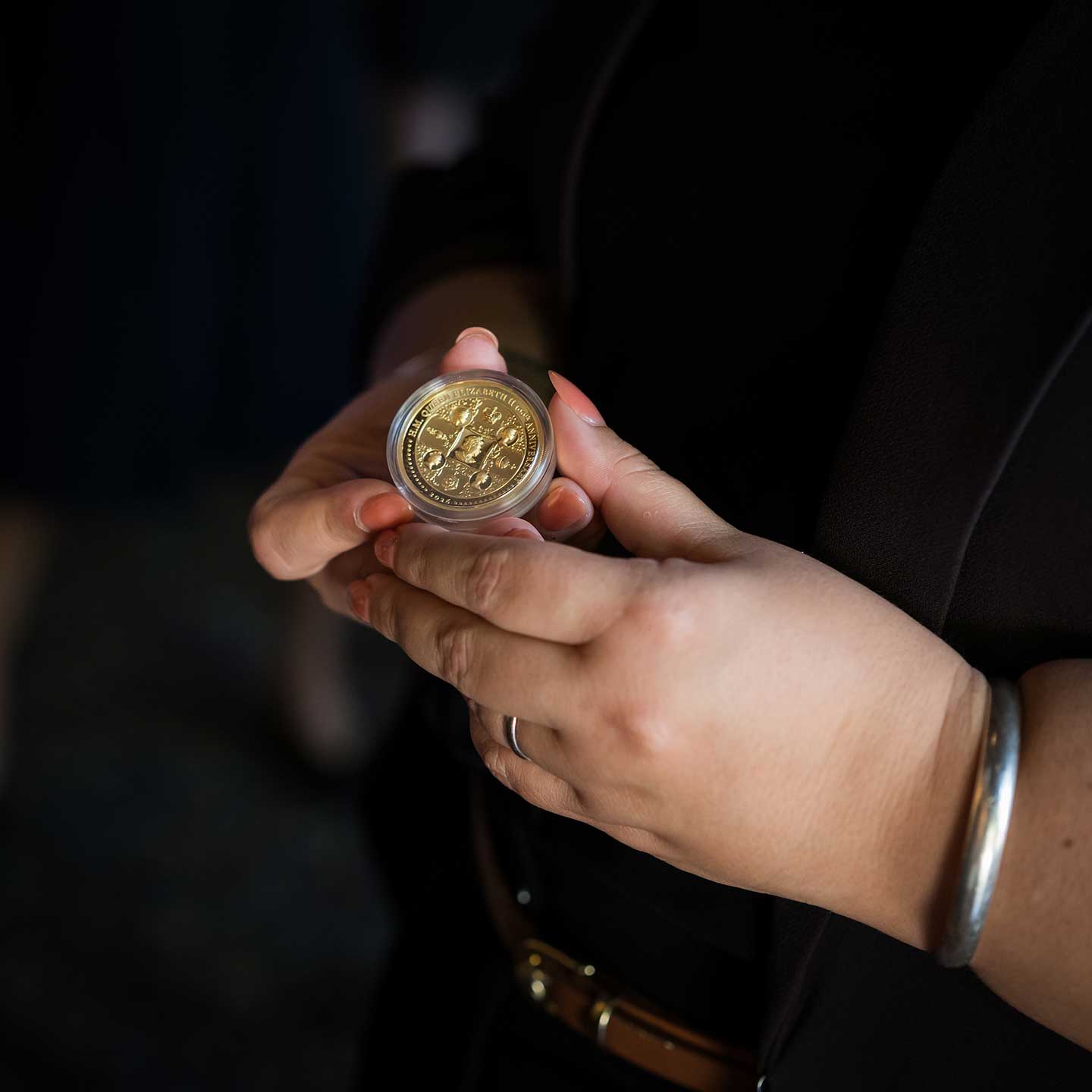 a close up of one of the coins 